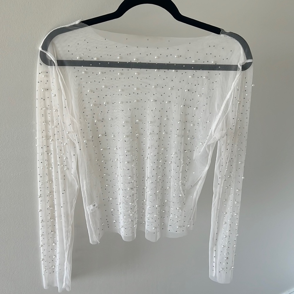 Pearl/diamond top